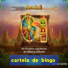 cartela de bingo cha de bebe